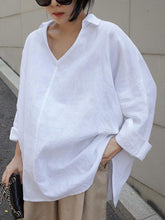 Loose Cropped V-Neck Comfortable Blouses